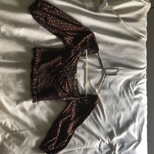 garage polka dotted crop top